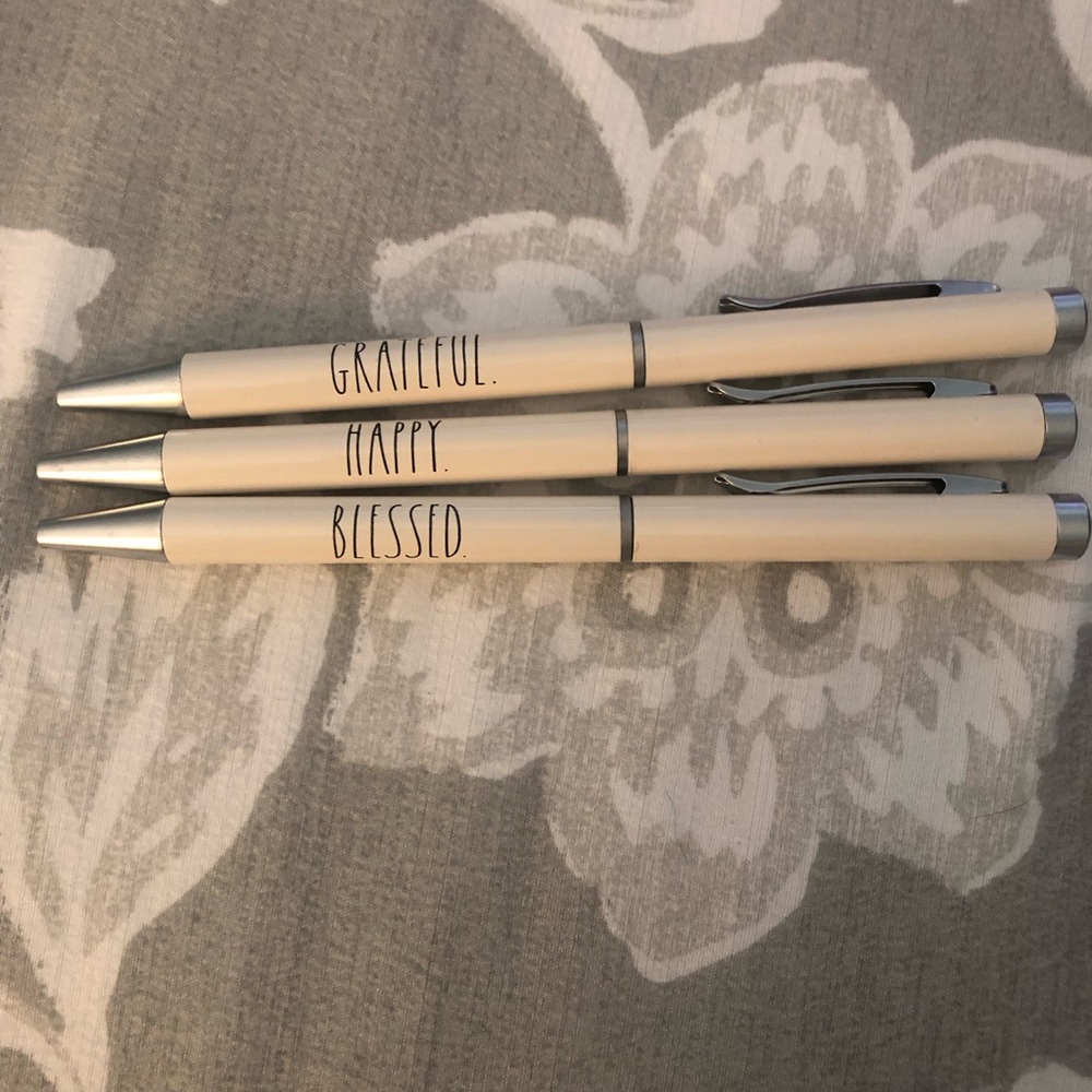 Set of 3 Rae Dunn word quote pens black ink